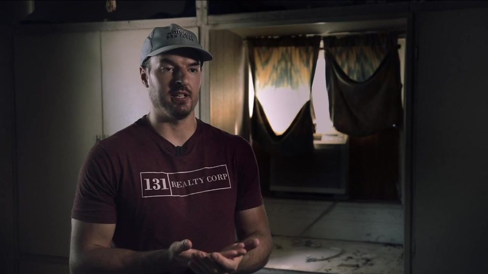 Alex Jandick inside the abandoned St. Petersburg zombie house in the original Tampa Bay 28 report